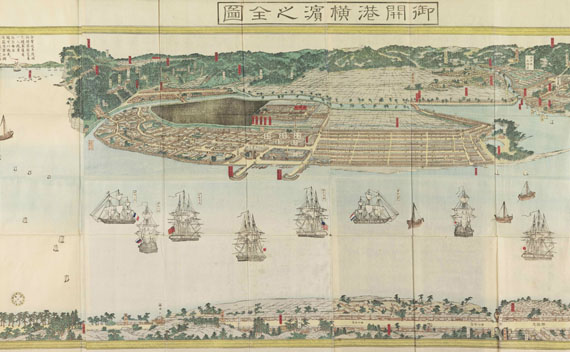 Utagawa Sadahide - Panorama von Yokohama