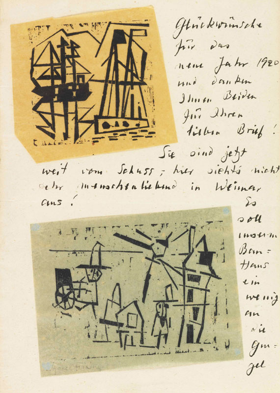 Lyonel Feininger - Eigenhändiger Brief - 