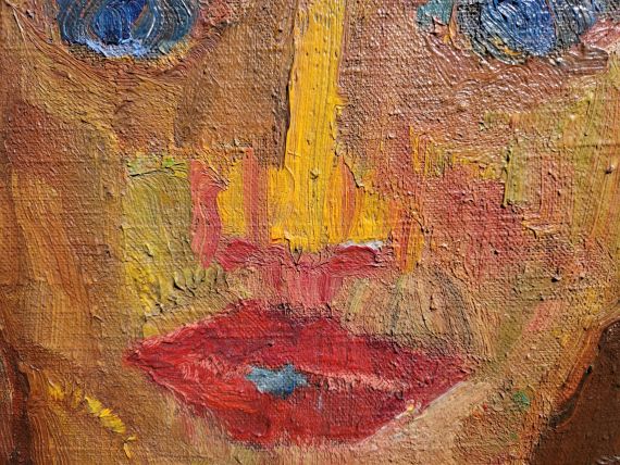 Emil Nolde - Schauspielerin (recto) / Piazza S. Domenico II, Taormina (verso) - 