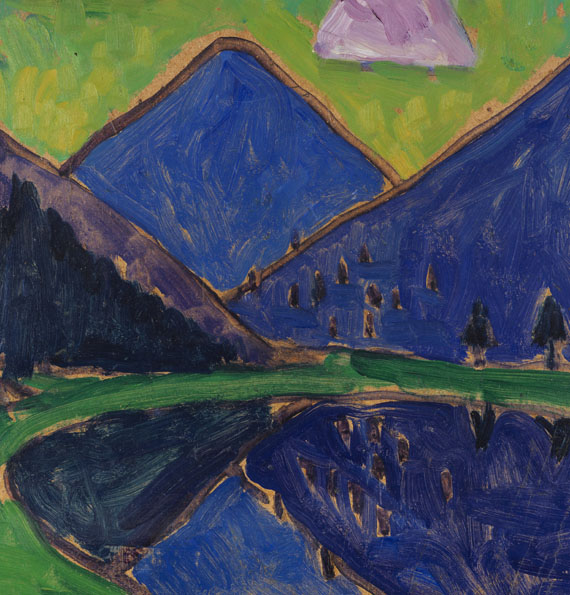 Gabriele Münter - Blick aufs Murnauer Moos (Blaue Berge) - 