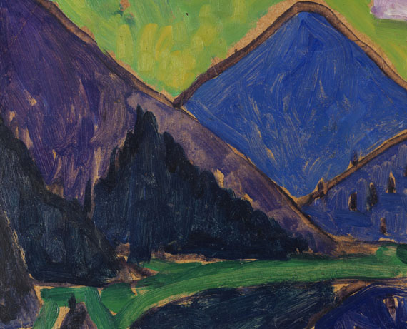 Gabriele Münter - Blick aufs Murnauer Moos (Blaue Berge)