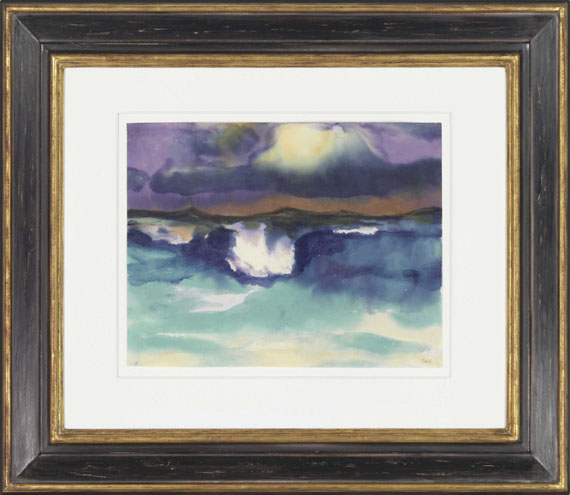 Emil Nolde - Sturzwelle unter violettem Himmel - Frame image