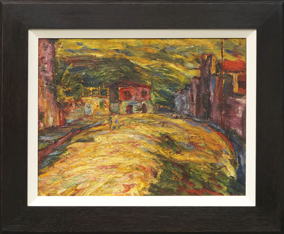 Emil Nolde - Schauspielerin (recto) / Piazza S. Domenico II, Taormina (verso) - Frame image