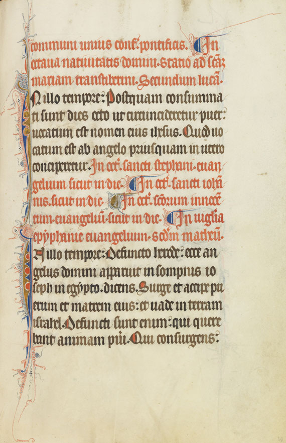  Manuskripte - Lektionar. Pergamenthandschrift, Frankreich um 1325-50 - 