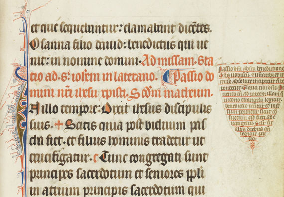  Manuskripte - Lektionar. Pergamenthandschrift, Frankreich um 1325-50 - 