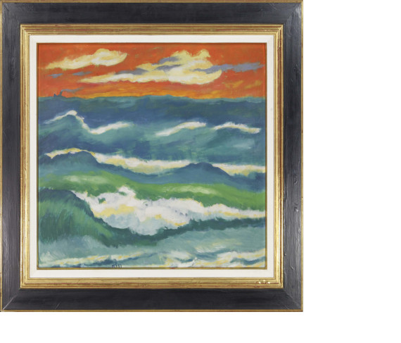 Hermann Max Pechstein - Stürmische See Abends - Frame image