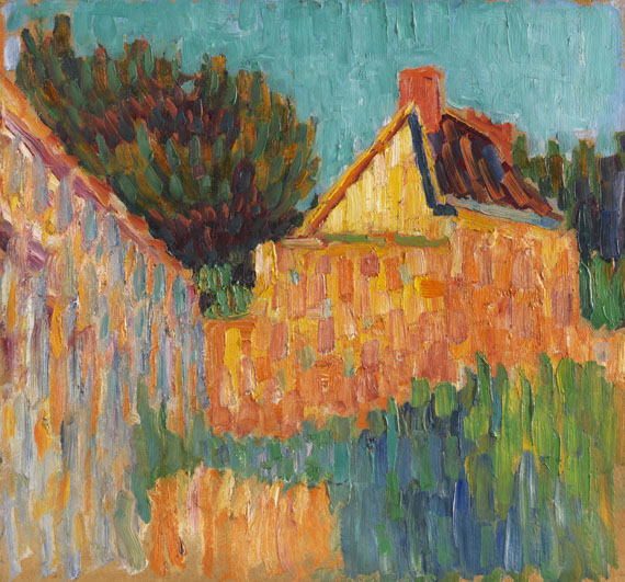 Alexej von Jawlensky - Kleines Haus vor Buschwerk (Französische Landschaft)