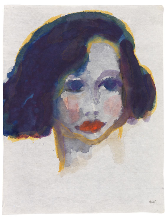 Emil Nolde - Mädchen mit blauem Haar