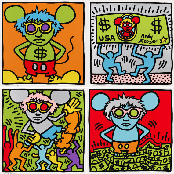 Keith Haring - Andy Mouse (4 Blatt)