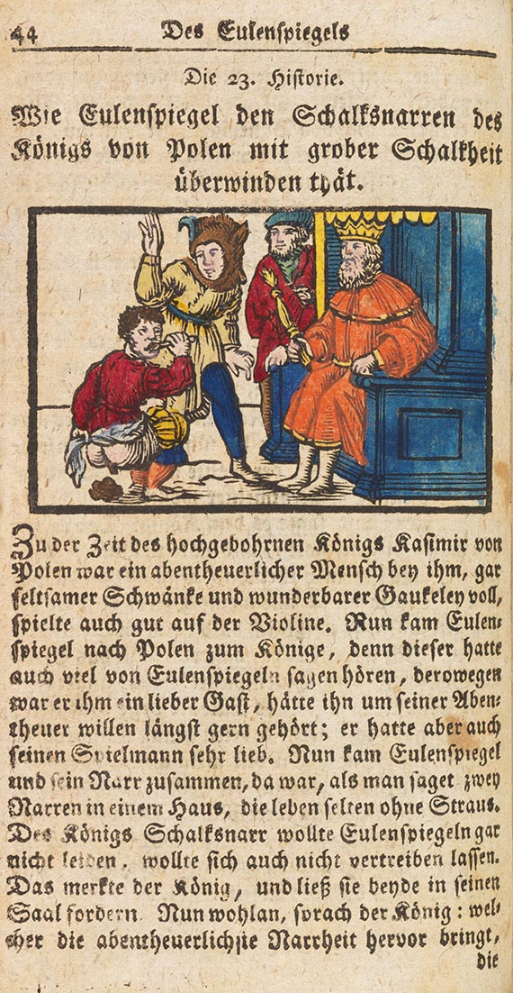 Eulenspiegel - Historien Till Eulenspiegels. Koloriertes Exemplar