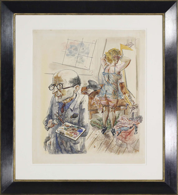 George Grosz - Maler und Modell - Frame image