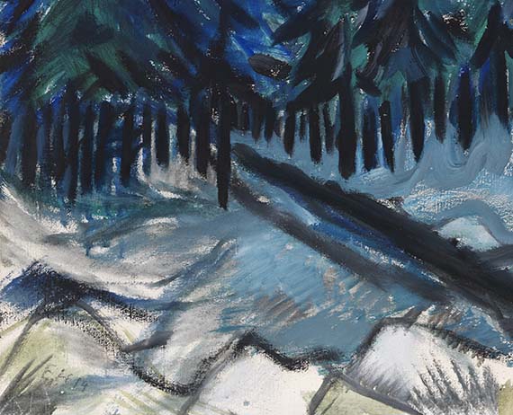 Erich Heckel - Erzgebirgslandschaft im Winter - 