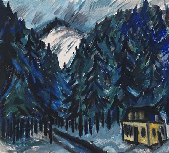 Erich Heckel - Erzgebirgslandschaft im Winter - 