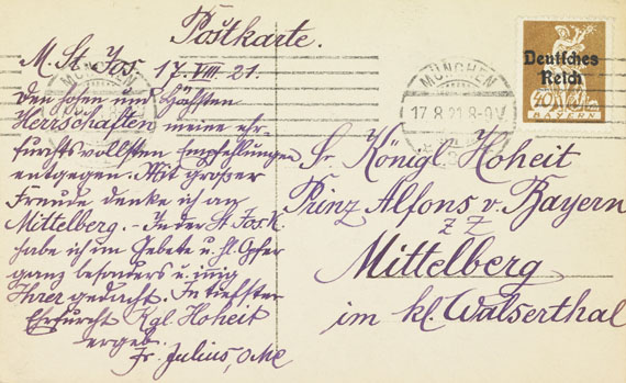   - Sammlung von ca. 1900 Postkarten u. Autographen aus dem Umfeld des bayr. Königshauses - 