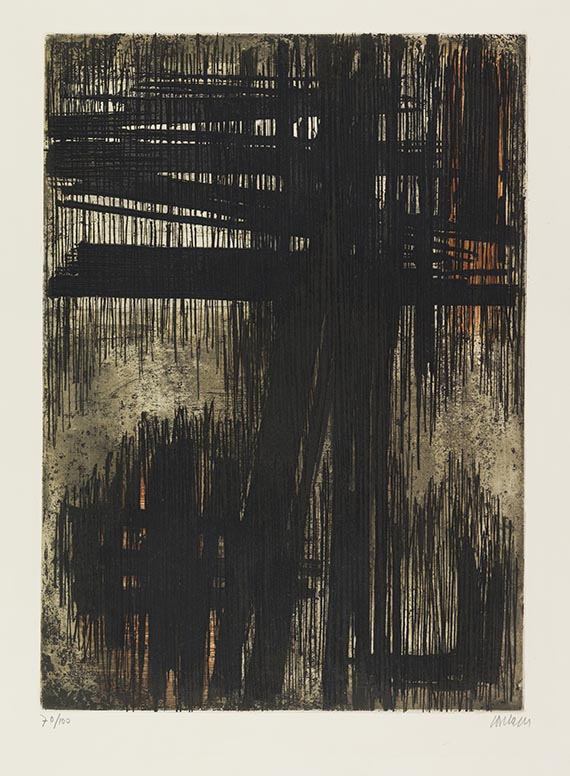 Pierre Soulages - Eau forte no. VII