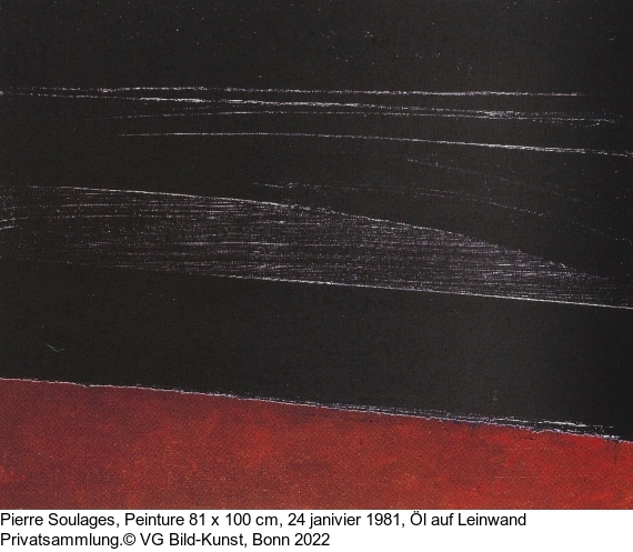 Pierre Soulages - Peinture 54 x 73 cm, 26 septembre 1981 - 