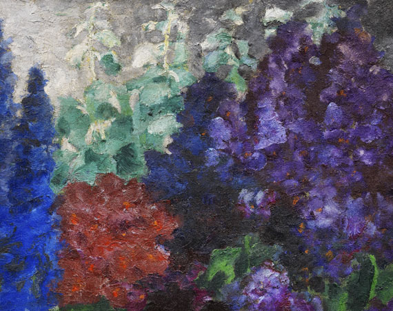 Emil Nolde - Rittersporn und Silberpappeln - 