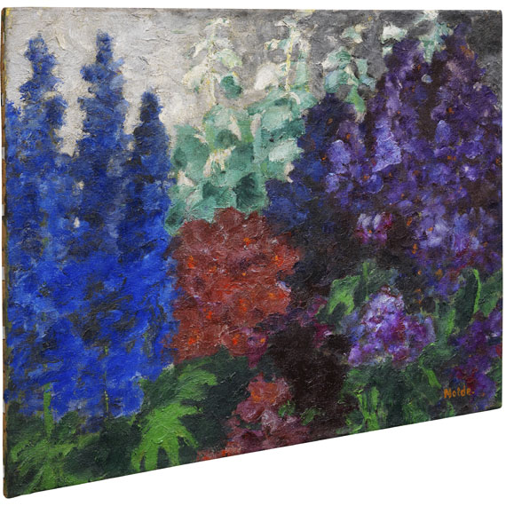 Emil Nolde - Rittersporn und Silberpappeln - 