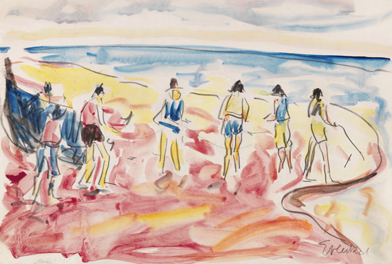 Erich Heckel - Fischer am Strand