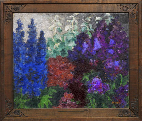 Emil Nolde - Rittersporn und Silberpappeln - Frame image