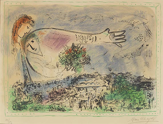 Marc Chagall - Au-dessus de Paris