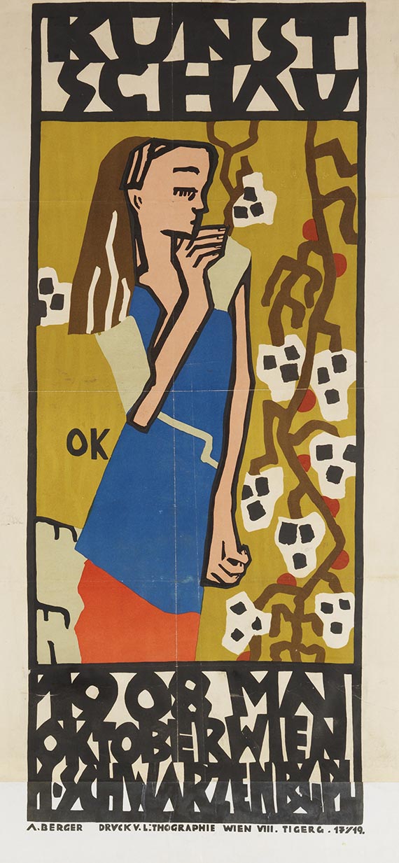 Oskar Kokoschka - Baumwollpflückerin - Plakat für die Kunstschau Wien im Sommer 1908