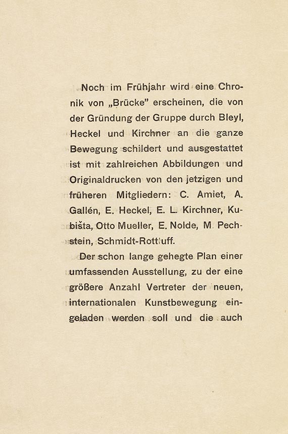 Erich Heckel - und Ernst Ludwig Kirchner  – Jahresbericht von 1911/12