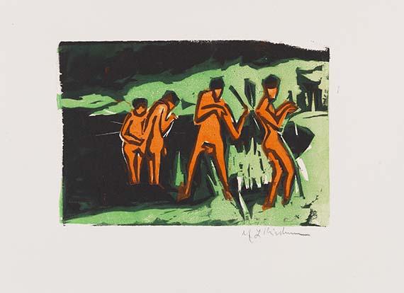 Mappenwerk / Portfolio - 5. Jahresmappe der Künstlergruppe "Brücke", gewidmet Ernst Ludwig Kirchner