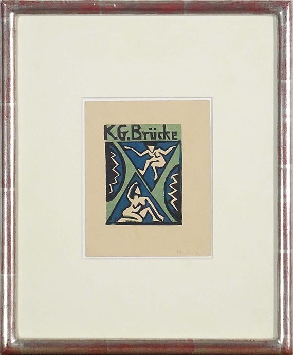 Heckel - Einladung zur Ausstellung K.G. "Brücke" in der Galerie Fritz Gurlitt, Berlin