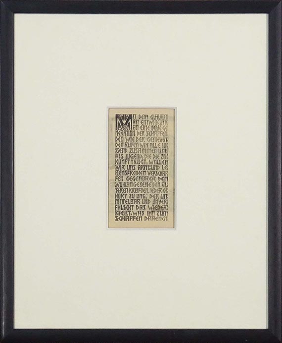 Ernst Ludwig Kirchner - Programm der Künstlergruppe "Brücke" / Topfmarkt - Frame image