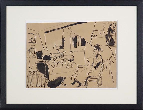 Ernst Ludwig Kirchner - Am Kaffeetisch bei Otto Mueller - Frame image
