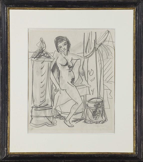 Erich Heckel - Akt im Atelier - Frame image