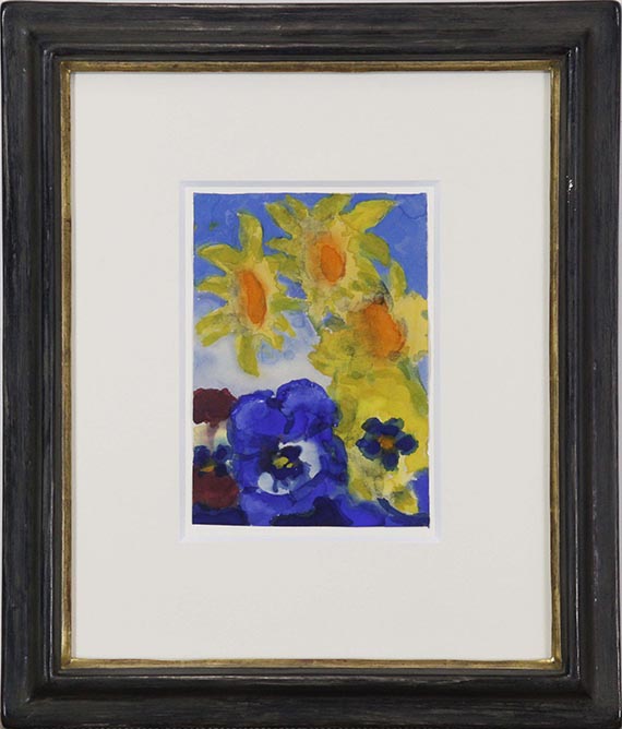 Emil Nolde - Dahlienblüten und Stiefmütterchen - Frame image