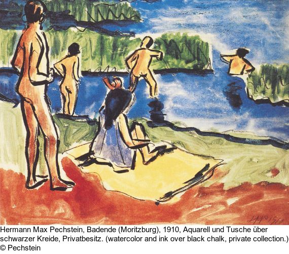 Ernst Ludwig Kirchner - Das blaue Mädchen in der Sonne - 