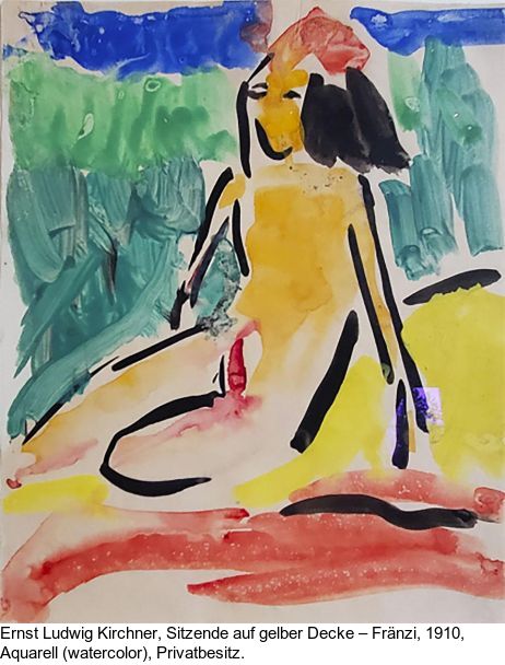 Ernst Ludwig Kirchner - Das blaue Mädchen in der Sonne - 