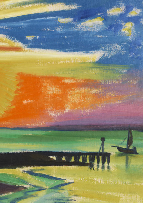 Hermann Max Pechstein - Sonnenuntergang an der See - 