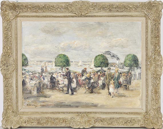 Max Liebermann - Gartenlokal am Wannsee - Schwedischer Pavillon - Frame image