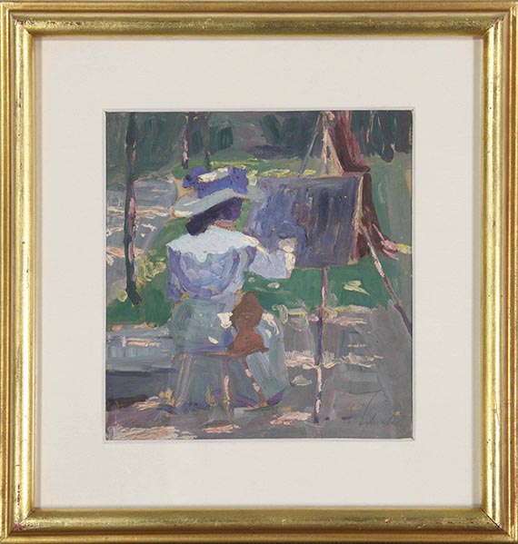 Egon Schiele - Malende Frau - Frame image