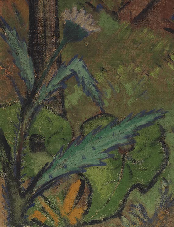 Otto Mueller - Waldinneres mit Blume