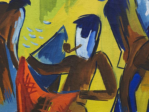 Karl Schmidt-Rottluff - Fischer mit Netzen - 