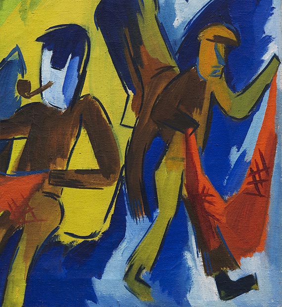 Karl Schmidt-Rottluff - Fischer mit Netzen - 