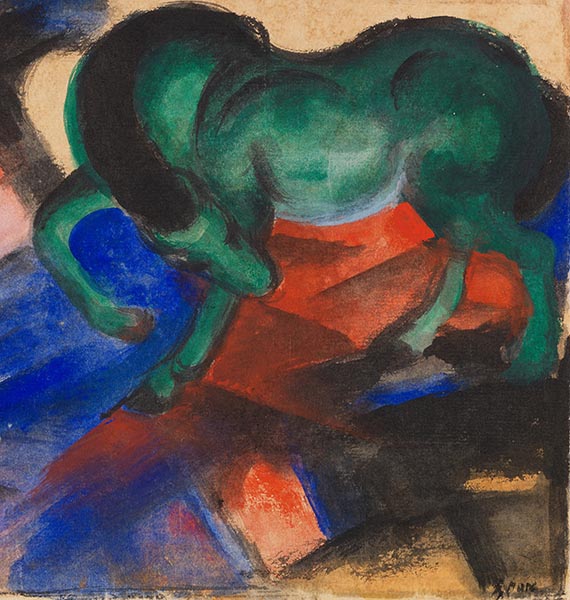 Franz Marc - Grünes Pferd