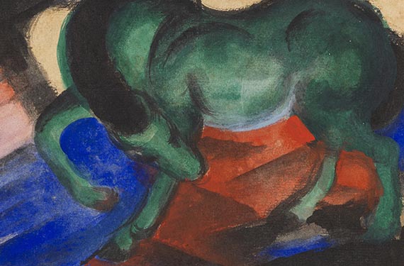 Franz Marc - Grünes Pferd