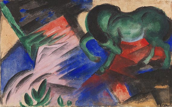 Franz Marc - Grünes Pferd