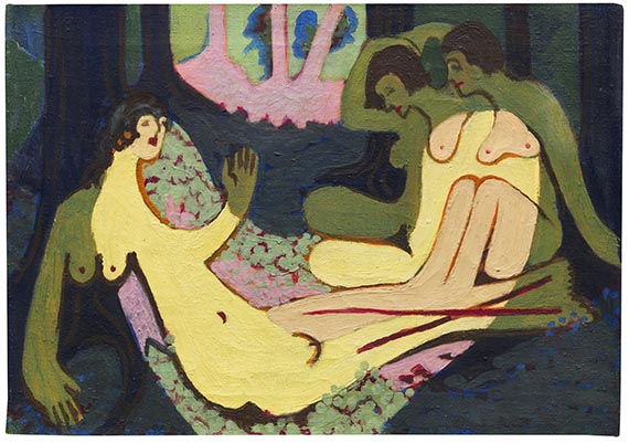 Ernst Ludwig Kirchner - Akte im Wald, kleine Fassung