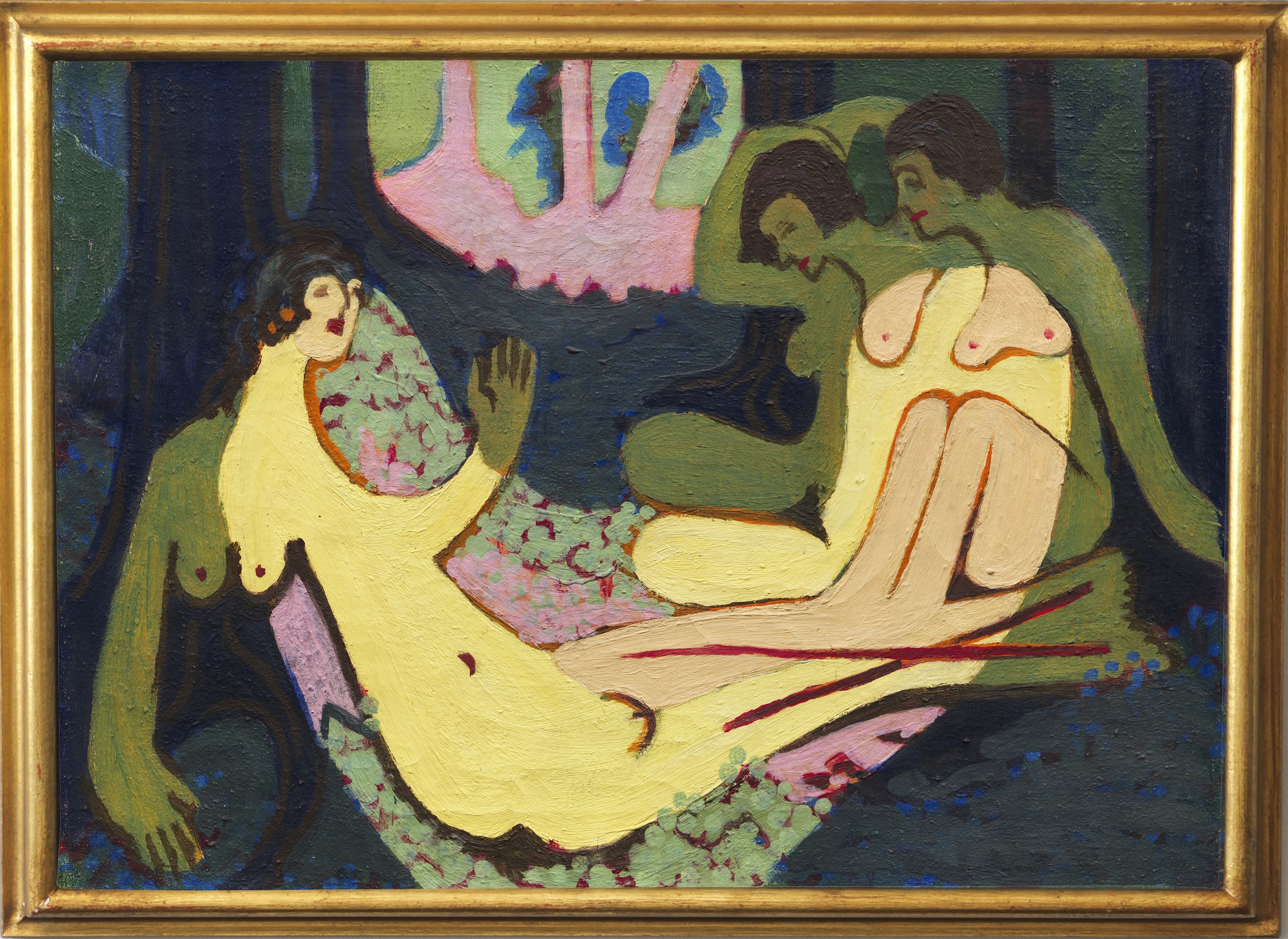 Ernst Ludwig Kirchner - Akte im Wald, kleine Fassung - Frame image