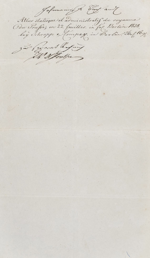 Johann Wolfgang von Goethe - Schriftstück mit Unterschrift