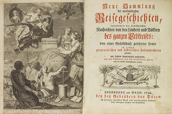 Johann Michael von Loen - Neue Sammlung der merkwürdigsten Reisegeschichten. 16 Bde.