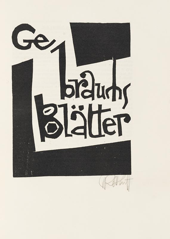 Karl Schmidt-Rottluff - Karl Schmidt-Rottluffs graphisches Werk bis 1923. Dabei: Acht Maler, 1930