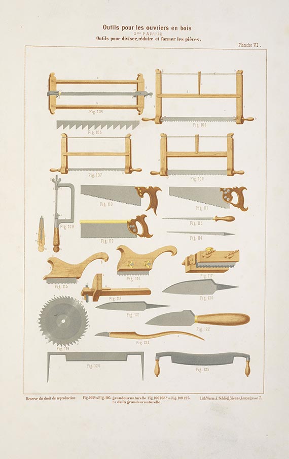 Franz R. von Wertheim - Recueil des Outils et Machines. Dabei: unvollst. dt. Ausgabe - 
